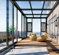 Jardin contemporain Design cadre en aluminium toit en verre véranda 4 saisons véranda maison en verre véranda