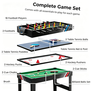 <span class=keywords><strong>Mesa</strong></span> de Juego Multifuncional Plegable y Portátil: Futbolín, Billar, Hockey de <span class=keywords><strong>Mesa</strong></span>, <span class=keywords><strong>Ping</strong></span> <span class=keywords><strong>Pong</strong></span> para Adultos, Niños, Familias y Salas de Juego - Product Image 3