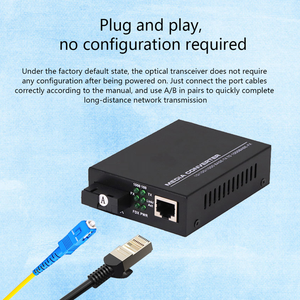 Convertisseur de média fibre optique Gigabit SC RJ45 20KM de haute qualité 10/100M Netlink, émetteur-récepteur fibre optique - Product Image 3