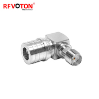 Adaptador directo de fábrica, enchufe macho QMA a conector hembra SMA, ángulo recto, codo RA de 90 grados, conector coaxial RF, adaptador coaxial