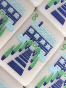 Jeu <span class=keywords><strong>de</strong></span> société personnalisé <span class=keywords><strong>en</strong></span> acrylique Jumbo <span class=keywords><strong>1</strong></span>,5 pouces, Mahjong côtier américain |   Ensemble complet <span class=keywords><strong>de</strong></span> 160 tuiles avec gravure laser <span class=keywords><strong>de</strong></span> voilier et phare - Product Image 4