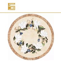 Carreaux à jet d'eau en marbre, design floral, couleur Beige, pour les escaliers et le sol