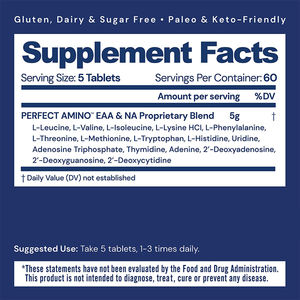 Perfect <span class=keywords><strong>Amino</strong></span> 300 Tabletas, <span class=keywords><strong>Amino</strong></span>ácidos Esenciales para una Rápida Recuperación Muscular, Aumenta la Energía, Resistencia, Vegano, Sin Gluten - Product Image 5