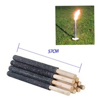 Torches à cire, longue durée de combustion, 90 minutes, 57 cm, 72 cm, bâton en bois et protection anti-goutte, torche professionnelle
