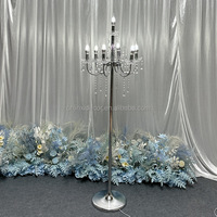 Lustre en métal et acrylique multi-têtes, moderne, pour la décoration de centres de table de mariage, avec cristaux, vente en gros