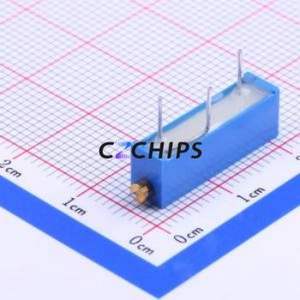 Résistance/potentiomètre réglable 3006P-1-200LF, composant traversant (THT)-3P, 6,4x4,8 mm, résistance 20 ohms, 10 %, 750 mW, 100 ppm/ ℃ - Product Image 2