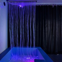 Expérience sensorielle, lumière interactive, cascade de fibres optiques LED, kit de rideau de fibres optiques apaisant pour l'autisme, relaxation