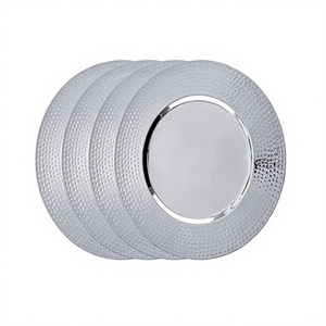 Assiette de présentation ovale de dernière conception en acier inoxydable couleur argent, directement du fabricant en Inde - Product Image 1