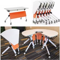Meubles de bureau portables, table de formation et de réunion pliable avec roulettes pour bureaux et écoles