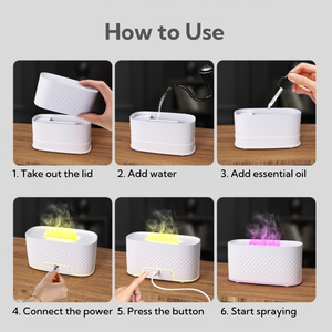 Desktop Usb 160ml Fire <b>Diffuser</b> <b>Essential</b> <b>Oil</b> Mini Flame Humidifier <b>Diffuser</b> Household Flame Aroma <b>Diffuser</b> - Product Image 5