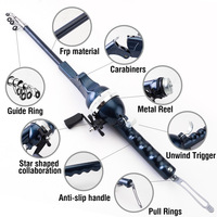 Canne à pêche pliable de poche avec moulinet 1,38 m, action rapide, moulinet Spincast, idéale pour le voyage, le camping, la pêche en lac, la carpe crucian, la pêche en ruisseau