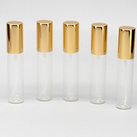 Bouteille distributeur de parfum d'échantillon de bouchon d'or 10ml flacon pulvérisateur en verre de parfum bouteilles distributeur de voyage de parfum
