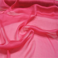 Élégant tissu en mousseline de soie 100 % pure, teint uni, couleur orange naturelle, pour écharpe longue féminine de printemps en couleur unie