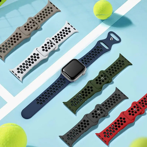 สายนาฬิกาสำหรับ Apple Watch 49 มม. 45 มม. 44 มม. สายซิลิโคนนุ่มระบายอากาศสำหรับ IWatch Ultra Series 8 สายรัดข้อมือ Correa De Reloj - Product Image 6
