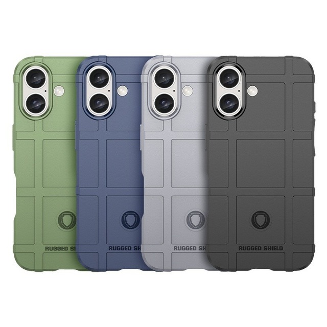 Cellphone TPU Shockproof Protective Case for iPhone 16 15 14 13 Tactical Rugged Armor Anti-Fingerprint Matte Handle Phone Grip