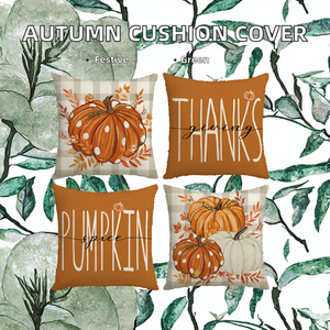 Chất Lượng Cao Vuông Bí Ngô Và Lá Phong Thiết Kế Nhà Lễ Tạ Ơn Mùa Thu Gối Và Đệm Trường Hợp Sơn Đệm Bìa - Product Image 3