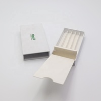 Boîte d'emballage pour pré-rouleaux avec fentes de séparation et bouton-poussoir, anti-enfants, design vierge, lot de 5