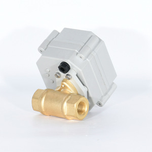Válvula eléctrica en miniatura de latón de dos vías y 3 puntos de paso completo de 1/2 pulgada para agua del grifo, tipo interruptor de vapor de agua - Product Image 2