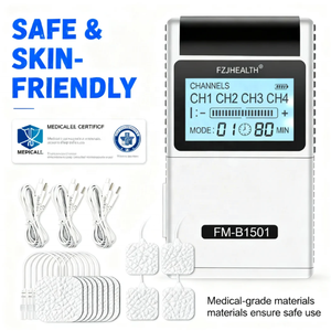 Electroestimulador Digital de 4 Canales para Alivio del Dolor por Neuropatía, Estimulación Muscular, Masajeador Corporal <span class=keywords><strong>TENS</strong></span> para Alivio del Dolor de Pies/Rodillas - Product Image 6
