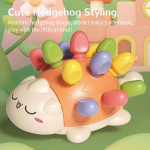 Jouets de tri des couleurs hérisson pour bébé de 6 mois et plus, développement sensoriel et motricité fine, jeu d'insertion et d'extraction, cadeau éducatif - Product Image 2