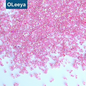 Produits les plus vendus, grand emballage, 1 kg par sac, paillettes de verre pour nail art de 1,1 mm, poussière de verre pour la décoration des ongles - Product Image 3