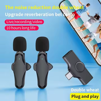 3-in-1 Dual-Ansteckmikrofon Kabelloses Lavaliermikrofon für iPhone Android Kamera Interviews Live-Streaming YouTube TikTok