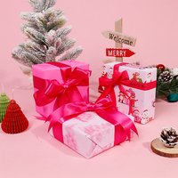 Stock personnalisé 80g de papier d'emballage coloré de haute qualité 43*300 cm Papier d'emballage cadeau pour emballage de Noël