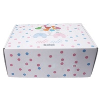 Boîte-cadeau nouveau-né avec insert ou raphia pour bébé jouet produits douche Bundle emballage boîte bébé sexe neutre vêtements chaussures boîte