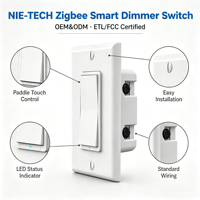Variateur intelligent Zigbee 3.0 US pour interrupteur mural, certifié ETL FCC, contrôle vocal Alexa Google Assistant, Smart Life, portée 80 pieds