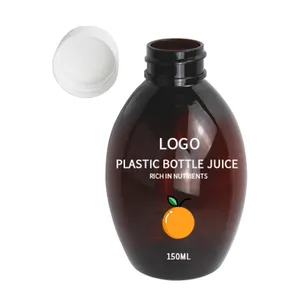 Reusable PET Biodegradable Eco Friendly Plastic Bulk Juice Bottle Flat Oval Bottle Plastic