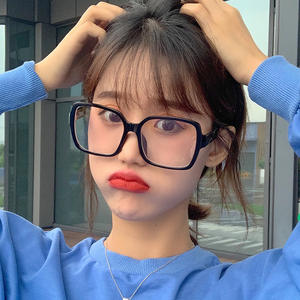 Montures de lunettes carrées R3-888, monture intégrale, verres plats noirs, anti-UV, unisexe, style rétro tendance - Product Image 3