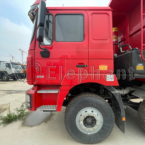 Shacman F3000 8X4 roda 12 420hp, truk sampah merah kiri 40 Ton untuk dijual - Product Image 4