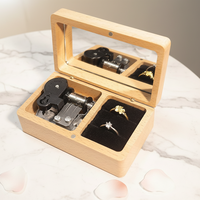 Boîte à musique en bois Yiyu Hot Pick pour demande en mariage, boîte à huit tons Sky City, cadeau pour petite amie, Saint-Valentin, boîte cadeau musicale