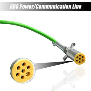 Juego de mangueras de freno de aire de goma y eléctricas <span class=keywords><strong>ABS</strong></span> en espiral <span class=keywords><strong>4</strong></span> en 1 para conexión de tractor y remolque - Product Image 2