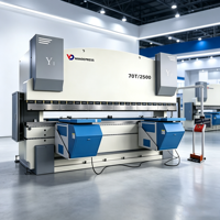 Máquina de Doblado de Chapa Metálica Automática de Alta Calidad, Prensa Plegadora CNC de 70 Toneladas y 2500 mm para Procesamiento Industrial