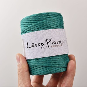 Châu Âu hot-bán Lusso 3mm siêu mềm Vàng nhuộm độ bền cao polyester phẳng Crochet chủ đề cho DIY Crochet túi 60m - Product Image 3