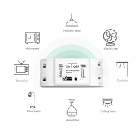 Interrupteur intelligent Tuya FY01, disjoncteur 10A WiFi, relais monocanal avec contrôle par application Android pour usage domestique et hôtelier