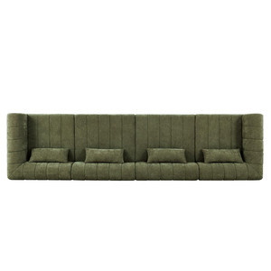 Sofá Modular de Corduroy Gris Carbón de la Mejor Calidad para Sala de Espera, con Esponja Comprimida, Ideal para Pequeños Negocios - Product Image 5