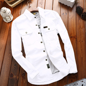 Camicia da uomo di lusso Casual nera oversize a <span class=keywords><strong>maniche</strong></span> lunghe camicie bianche per gli uomini di alta qualità - Product Image 4