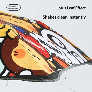 ร่มเด็กน่ารักลาย<span class=keywords><strong>การ์ตูน</strong></span> ป้องกันแสงแดด ปิดอัตโนมัติสามตอน ขอบโค้งมน ยี่ห้อ Birus Safety - Product Image 3