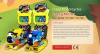 Machine de jeu d'arcade de course de motos pour enfants à monnayeur, mini simulateur 2 joueurs pour centre de jeux