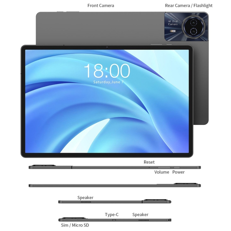 Teclast T50HD Tablet PC - 11 Inch, 6GB+256GB, Android 14 Teclast T50HD Tablet PC - 11 Inch, 6GB+256GB, Android 14