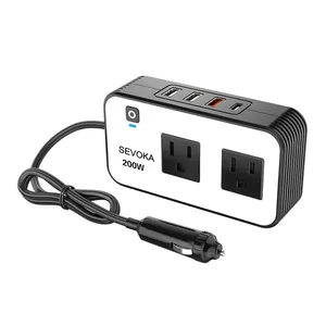 Nouvel article 200W voiture onduleur dc 12v à 110V 220V ac convertisseur avec allume-cigare