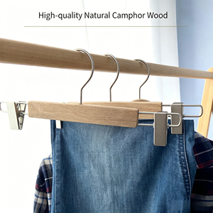 Cintres à jupes en bois de camphre aromatique de 30,5 cm, écologiques, non peints, en bois massif, <span class=keywords><strong>anti</strong></span>-marques, organisateur de garde-robe - Product Image 1