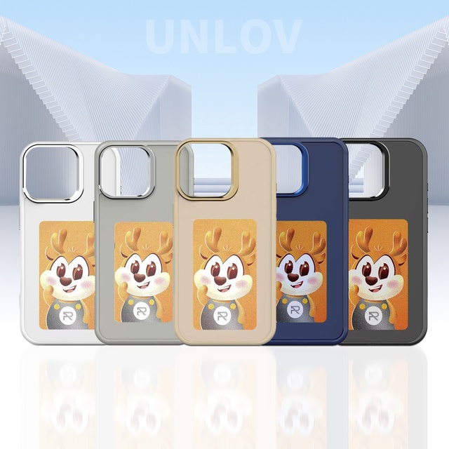 UNLOV New Ai Phone case Smart E-ink Phone case Screen Display Shockproof Ai Mobile Phone case Accessories for iphone 16 Pro Max