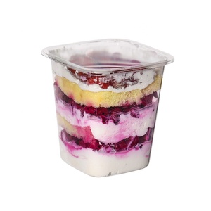 Lesui - Nuevos Vasos Desechables Cuadrados de 24oz para Postres, Vasos de Plástico para Helado, Yogur y Postres con Tapa y Cuchara - Product Image 6