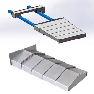 CNC-Maschinenwerkzeug-Zubehör-Teleskop-Type 850 Stahlplatte Schutzabdeckung Edelstahl Drehmaschine Führung-Verarbeitungsstation