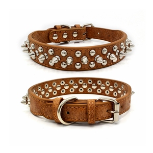 Pet <strong>Dog</strong> <strong>Collar</strong> With Spikes Leather <strong>Spiked</strong> <strong>Dog</strong> <strong>Collar</strong> with Rivet Pet <strong>Collar</strong> for Large <strong>Dogs</strong> - Product Image 5