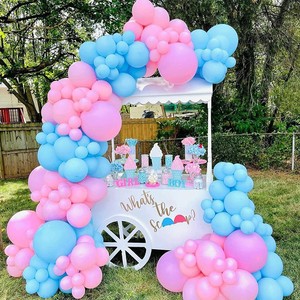 Palmy chaud rose <span class=keywords><strong>bleu</strong></span> <span class=keywords><strong>ballon</strong></span> guirlande arc Kit confettis ballons en Latex pour garçons filles sexe révéler décorations bébé douche décor - Product Image 4