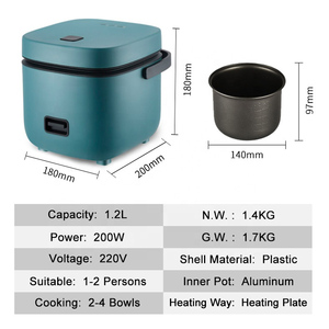Home Appliances Small Kitchen Portable Rice Cooker With Steamer 1.2L 200W Mini Home Appliances Small Kitchen Appliances Rice Coo - Product Image 5